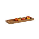 Cal-Mil 23106-2061-78 Rectangular Display Tray - 20" x 6" x 1 1/2", Walnut thumbnail 2