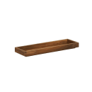 Cal-Mil 23106-2061-78 Rectangular Display Tray - 20" x 6" x 1 1/2", Walnut thumbnail 3