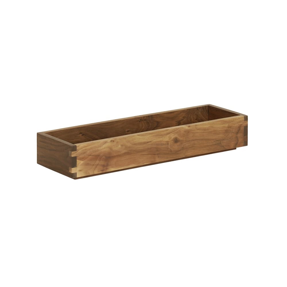 Cal-Mil 23106-2063-78 Rectangular Display Tray - 20" x 6" x 3", Walnut