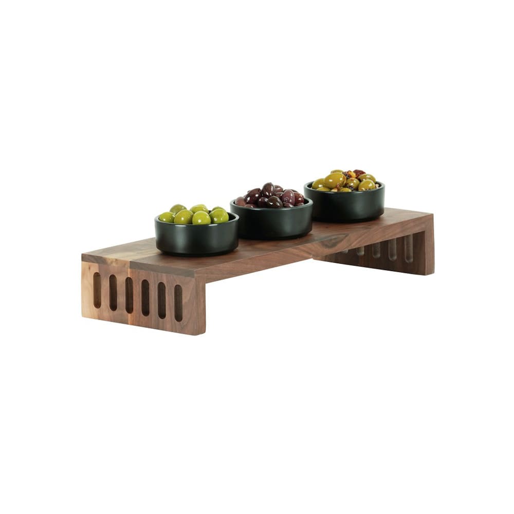 Cal-Mil 23136-1873-78 Rectangular Display Riser - 18" x 7" x 3", Walnut