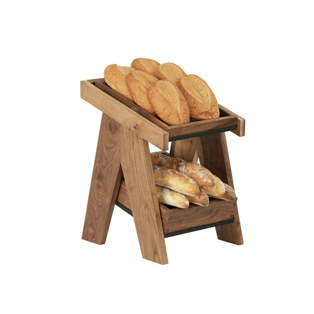 Cal-Mil 23137-2-78 2 Tier Display Stand - 12 1/2" x 14" x 17 1/2", Walnut