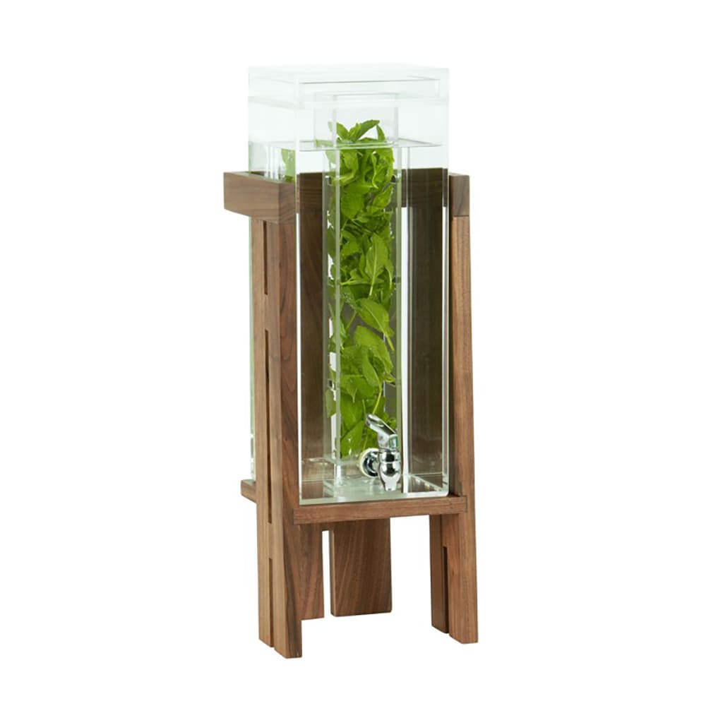 Cal-Mil 23141-3INF-78 3 gal Beverage Dispenser w/ Infuser - Acrylic Container, Walnut Base