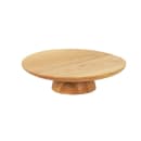 Cal-Mil 23151-123-21 12" Round Plate Stand - 3"H, Oak thumbnail 2
