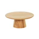 Cal-Mil 23151-125-21 12" Round Plate Stand - 5"H, Oak thumbnail 2