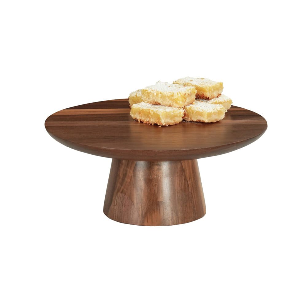 Cal-Mil 23151-125-78 12" Round Plate Stand - 5"H, Walnut