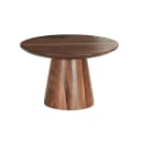 Cal-Mil 23151-127-78 12" Round Plate Stand - 7 1/2"H, Walnut thumbnail 2