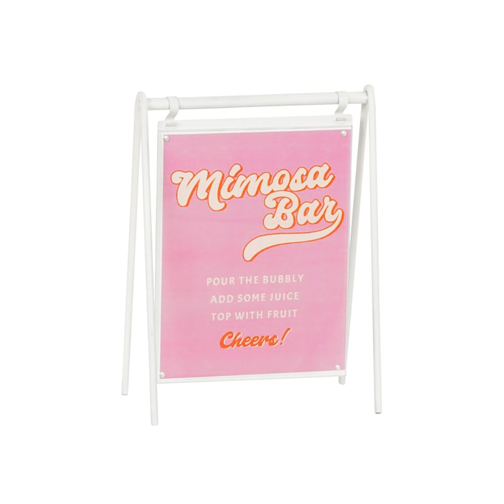 Cal-Mil 23160-811-15 Tabletop Sign Holder - 9 1/2" x 15", Metal, White