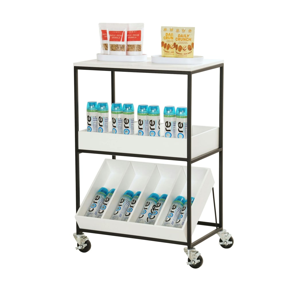 Cal-Mil 23166-15 3 Tier Merchandiser Cart, 28" x 20" x 40", White