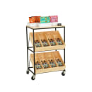 Cal-Mil 23166-71 3 Tier Merchandiser Cart, 28" x 20" x 40", Blonde thumbnail 2
