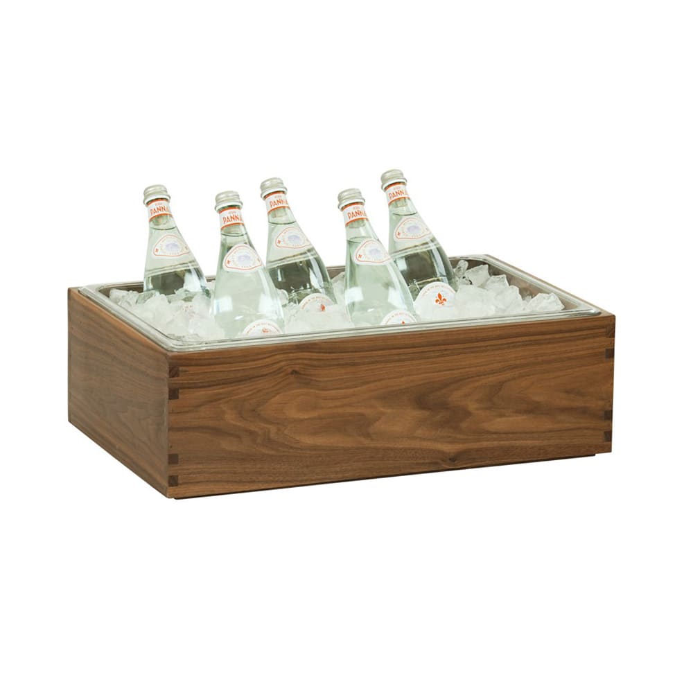 Cal-Mil 23184-12-78 Rectangular Ice Housing - 21 1/4"L x 13 1/4"W x 7"H, Walnut