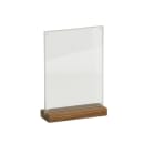Cal-Mil 23185-811-78 Tabletop Menu Card Holder - 8 1/2" x 12 1/4", Acrylic/Walnut thumbnail 2