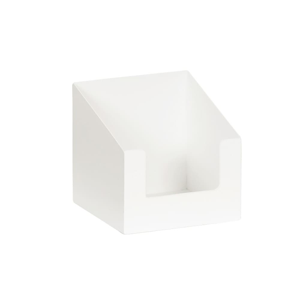 Cal-Mil 23400-5-15 5 1/2" Square Napkin Holder - Metal, White