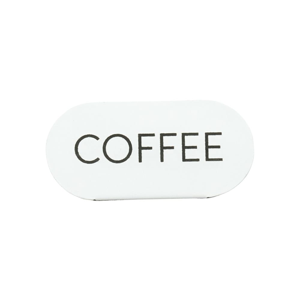 Cal-Mil 23401-1-15 "Coffee" Table Tent Sign - 4 1/2"W x 2"H, Metal, White