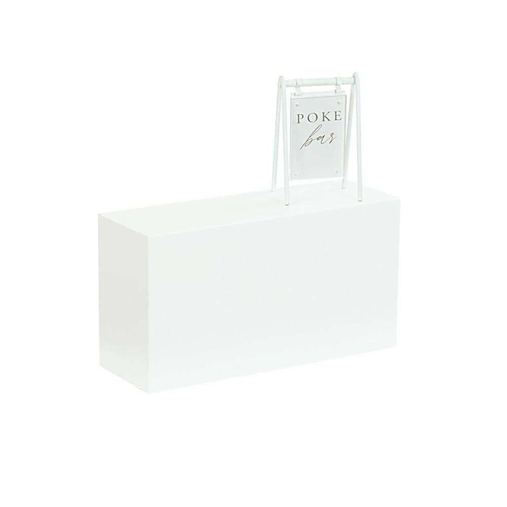 Cal-Mil 23413-11-15 Rectangular Display Riser - 20 1/2" x 7" x 11", Metal, White