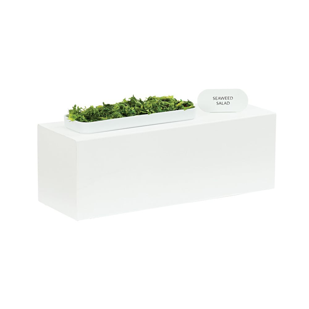 Cal-Mil 23413-7-15 Rectangular Display Riser - 20 1/2" x 7" x 7", Metal, White