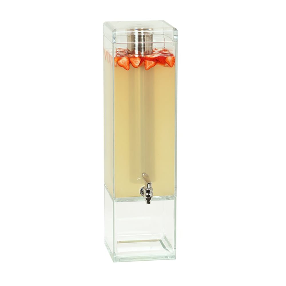 Cal-Mil 23423-3 3 gal Beverage Dispenser w/ Ice Tube - Polycarbonate Container, Clear Base