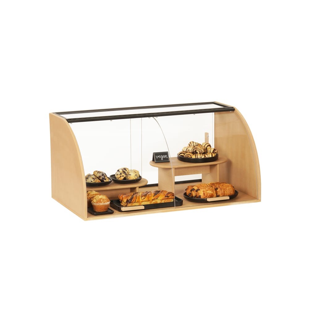 Cal-Mil 23438-S-122 Pastry Display Case w/ Sliding Doors - 35 1/2"W x 19 1/2"D x 16 3/4"H, Acrylic/Upcycled Rice Hulls