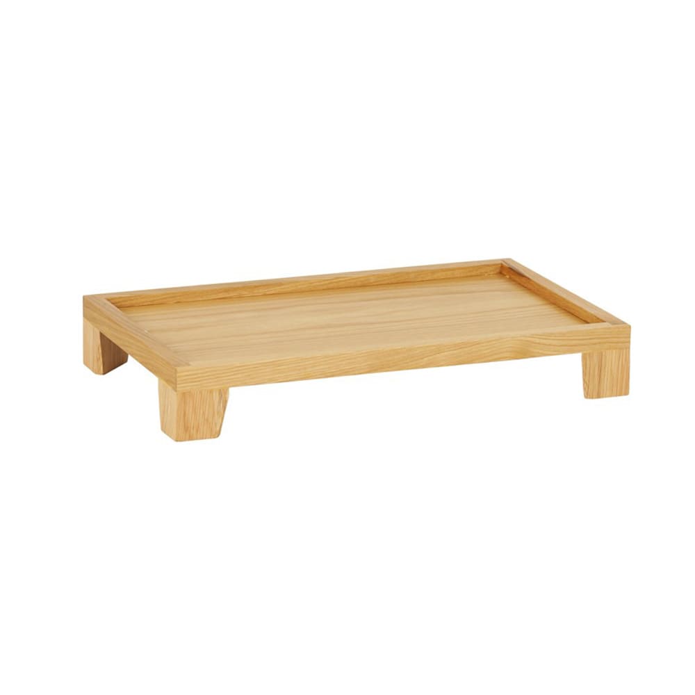 Cal-Mil 23600-3-21 Rectangular Display Tray - 12" x 20" x 3 1/4", Oak