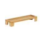 Cal-Mil 23602-3-21 Rectangular Display Tray - 20" x 6" x 3 1/4", Oak thumbnail 2