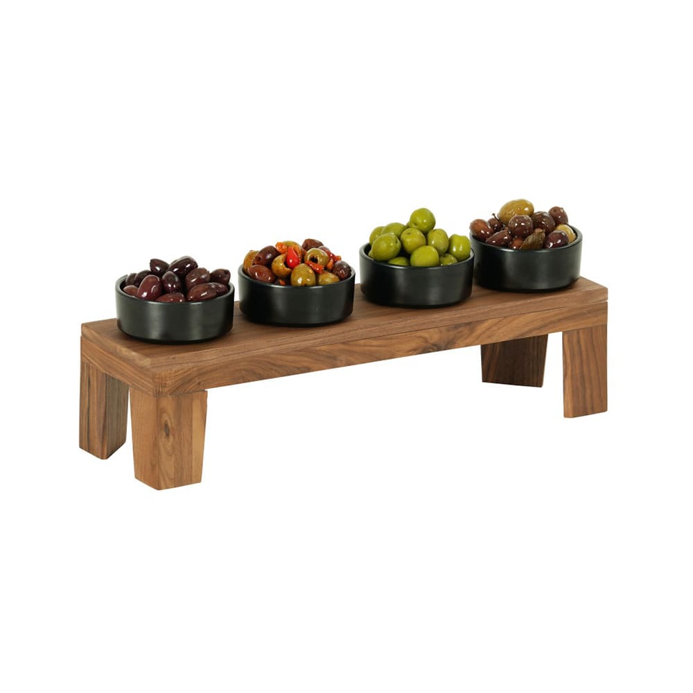 Cal-Mil 23602-6-78 Rectangular Display Tray - 20" x 6" x 6", Walnut