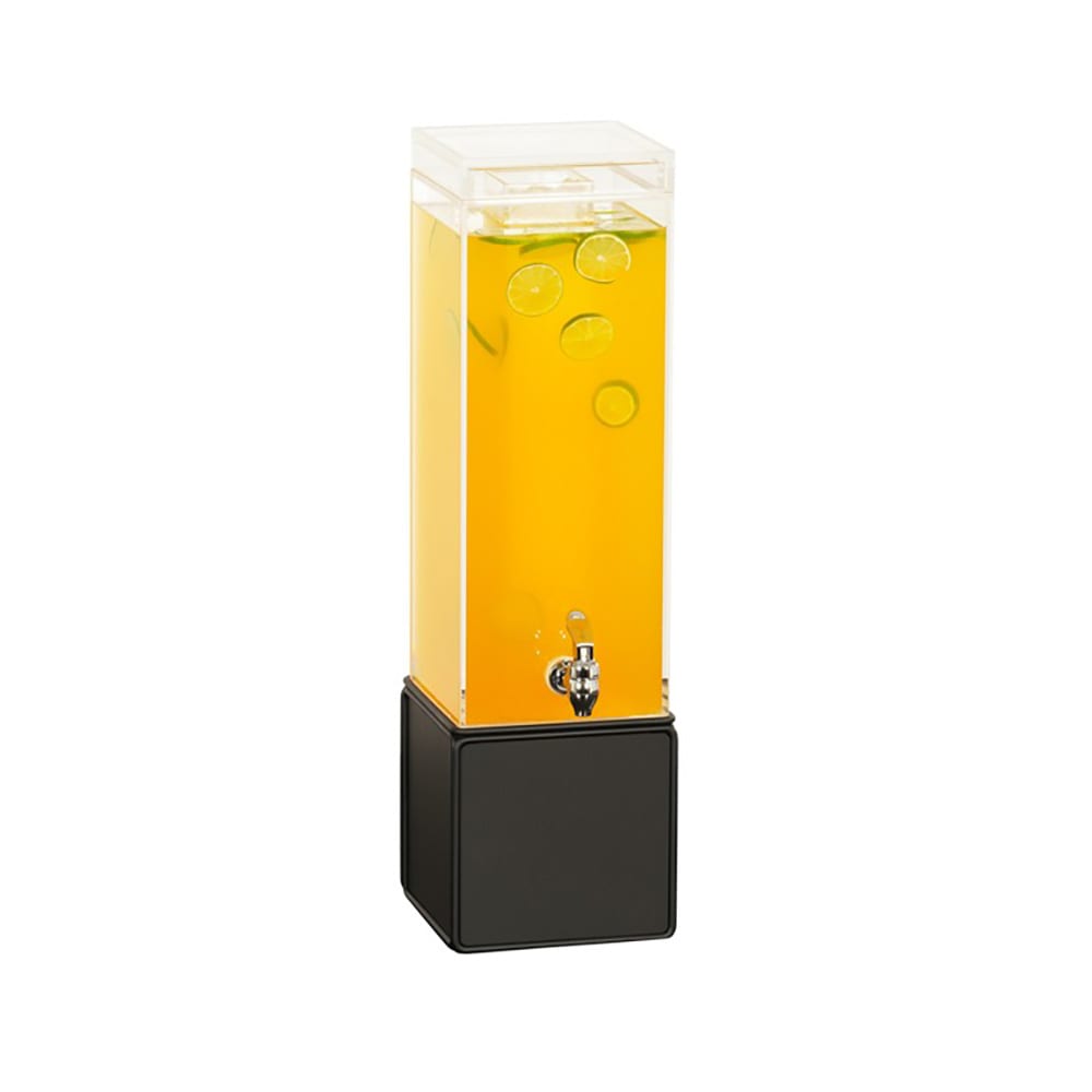 Cal-Mil 23701-3-13 3 gal Beverage Dispenser w/ Ice Tube - Acrylic Container, Black Base