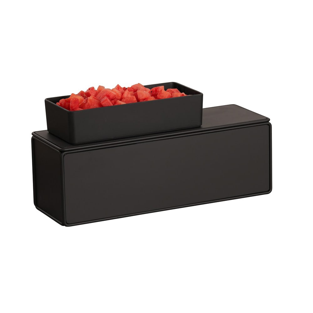 Cal-Mil 23702-7-13 Rectangular Display Tray - 20 1/2" x 7" x 7", Metal, Black