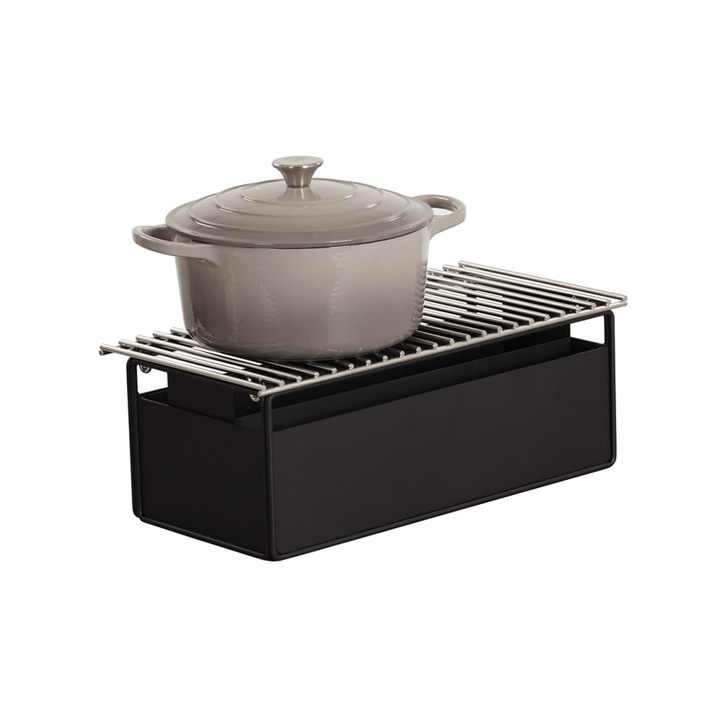 Cal-Mil 23708-13 Rectangular Chafer Alternative - 20"W x 10"D x 7"H, Metal, Black