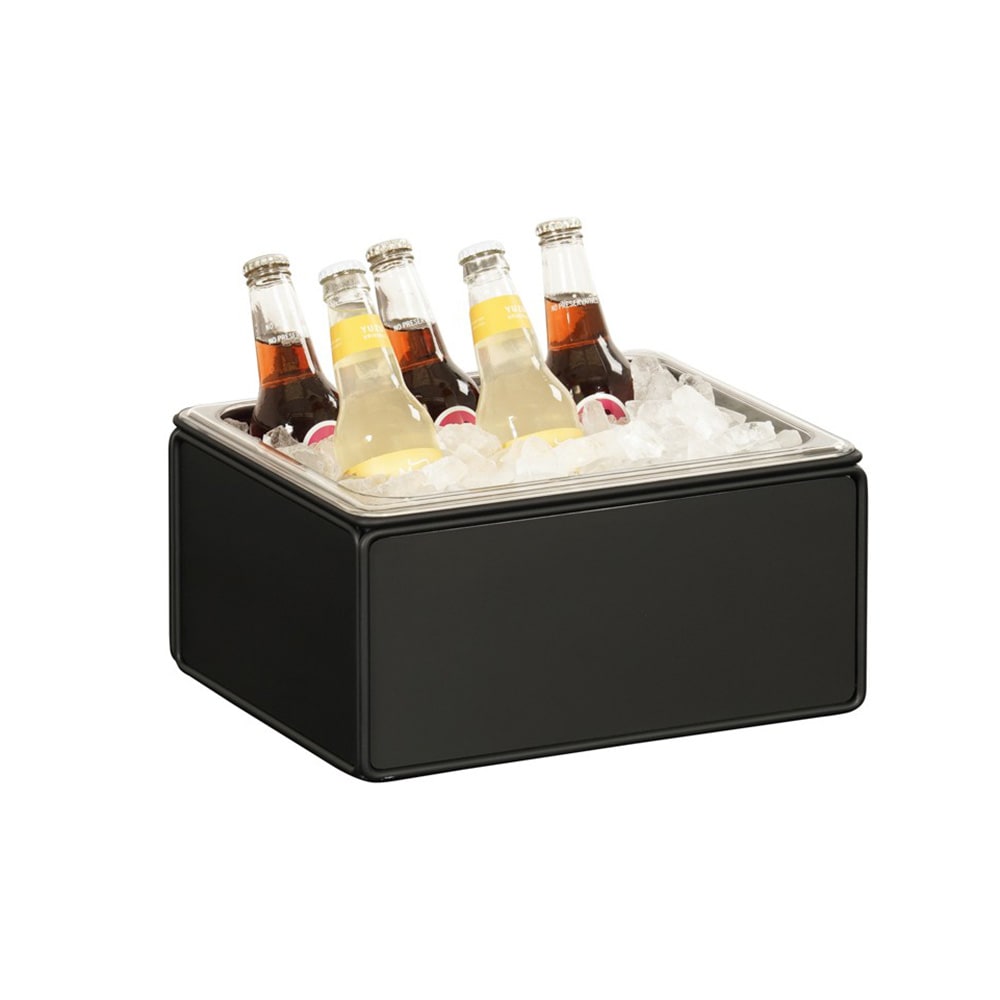Cal-Mil 23709-10-13 Rectangular Ice Housing - 13"L x 10 1/2"W x 7"H, Metal, Black