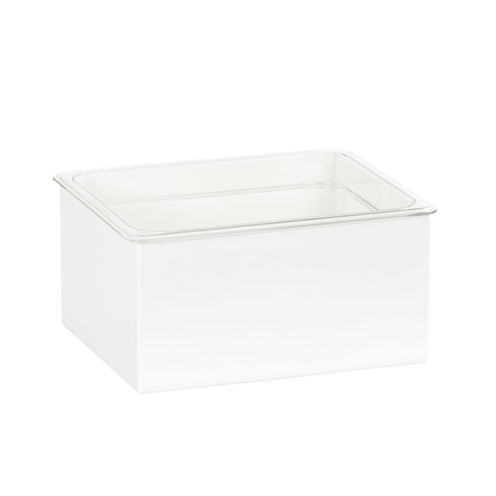 Cal-Mil 23712-10-15 Rectangular Ice Housing - 10"L x 12"W x 6"H, Metal, White