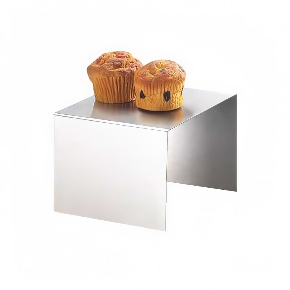 Cal-Mil 239-4 6" Square Buffet Riser - 4"H, Stainless
