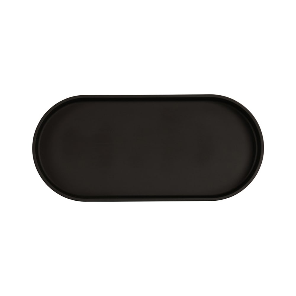 Cal-Mil 24003-136-13 13" x 6" Oval Hudson Platter - Melamine, Black