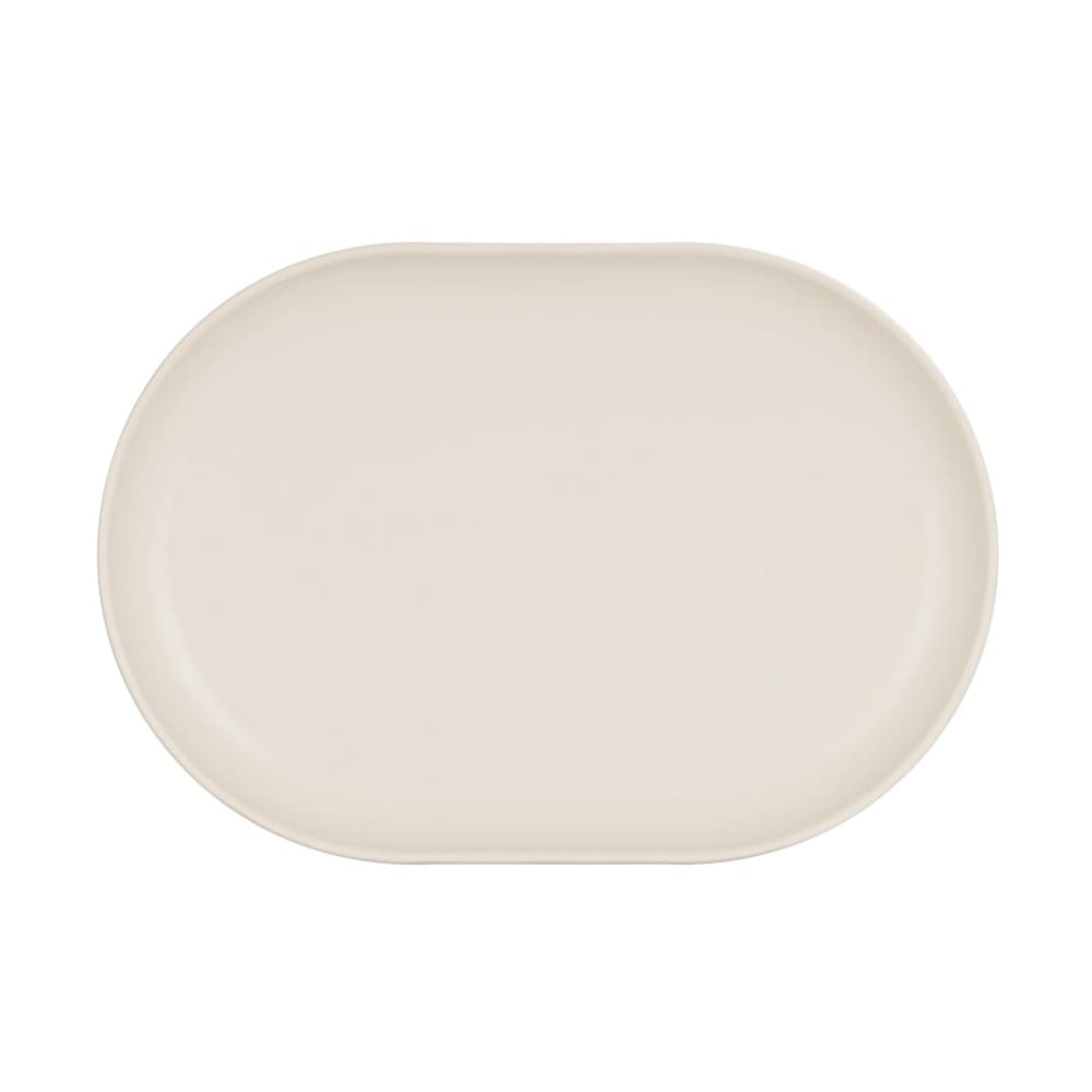 Cal-Mil 24005-117-103 11" x 7" Oval Oslo Platter - Melamine, Ivory