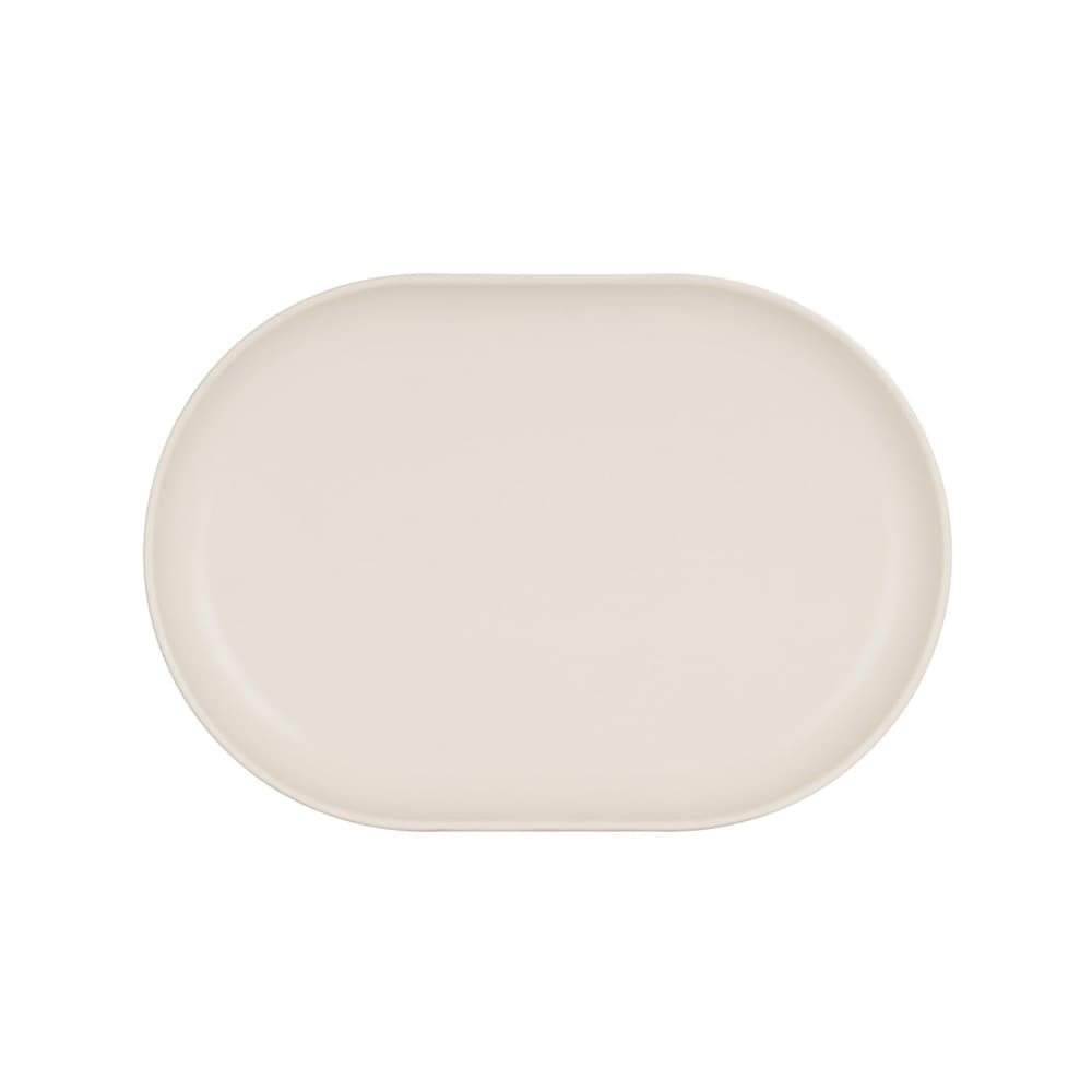 Cal-Mil 24005-139-103 13" x 9" Oval Oslo Platter - Melamine, Ivory