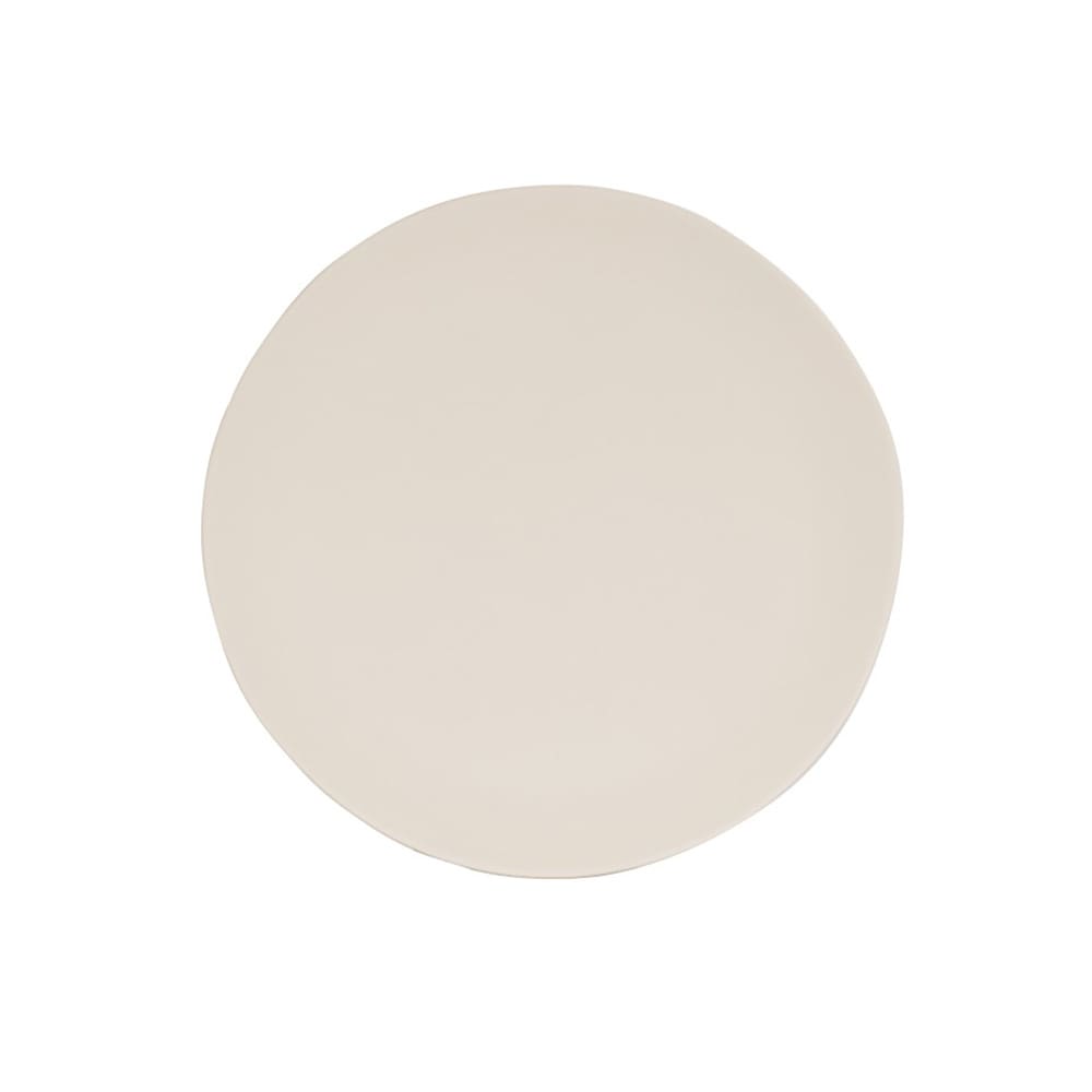 Cal-Mil 24031-11-103 11" Round Melamine Hand Thrown Plate, Ivory
