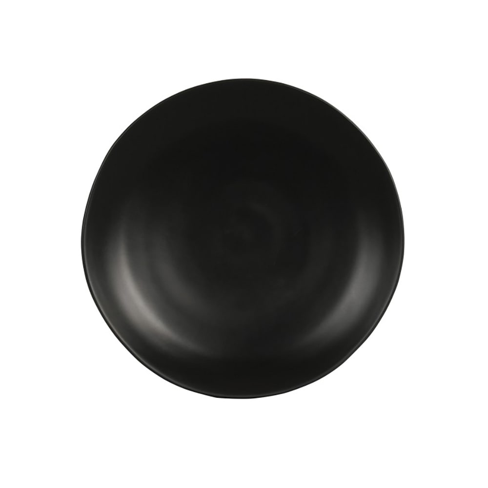Cal-Mil 24031-11-13 11" Round Melamine Hand Thrown Plate, Black