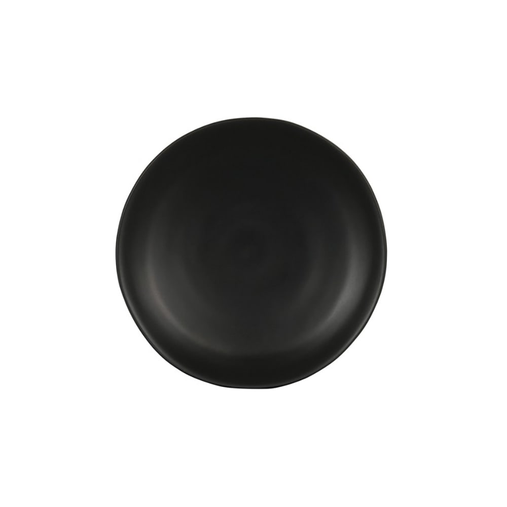 Cal-Mil 24031-7-13 7" Round Melamine Hand Thrown Plate, Black