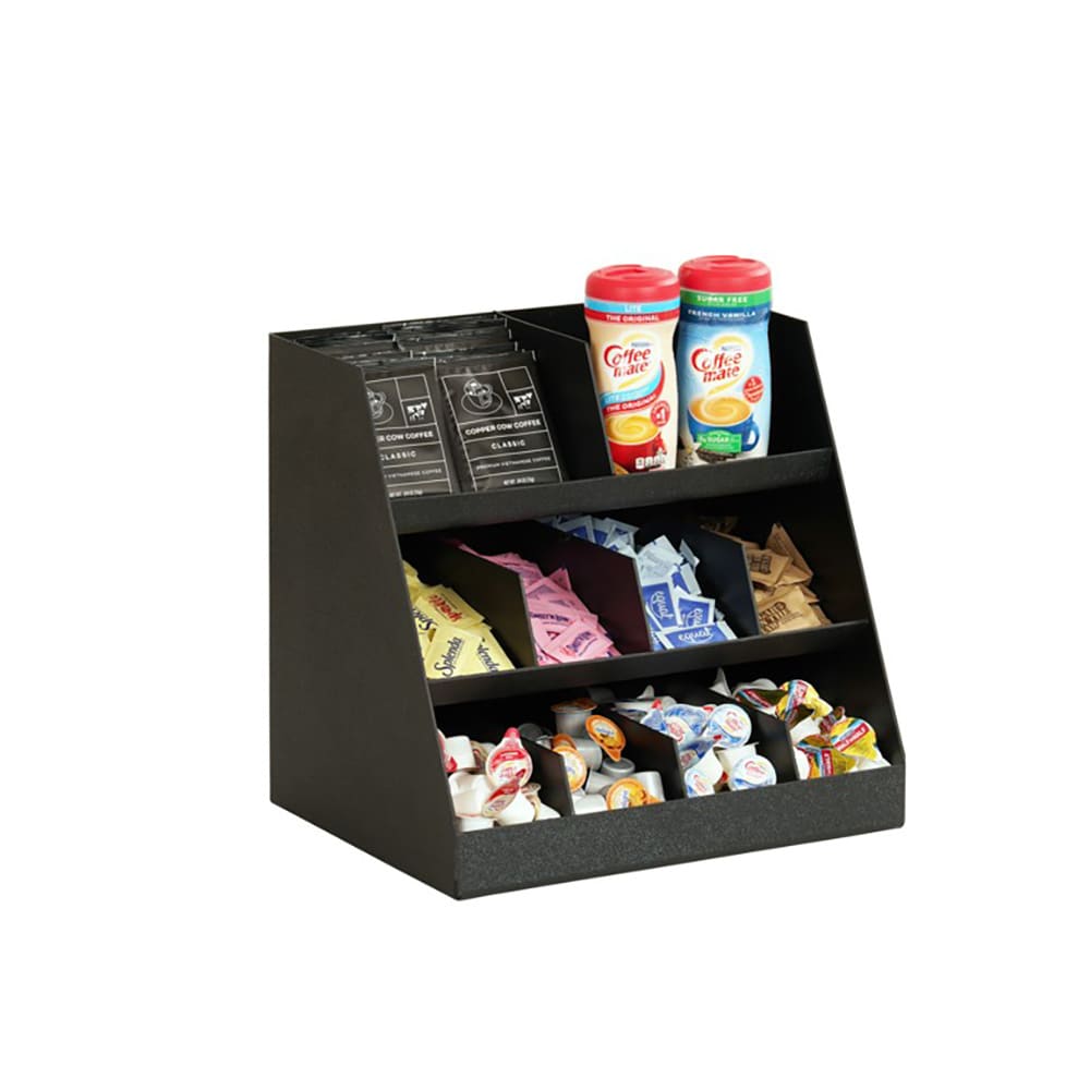 Cal-Mil 24068-13 Condiment Organizer w/ (10) Bins - Black