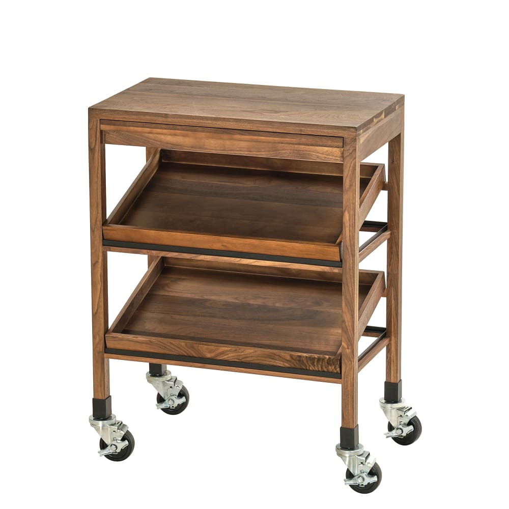 Cal-Mil 24072-78 Serving Cart w/ (3) Shelves - 27"W x 16"D x 30 3/4"H, Walnut