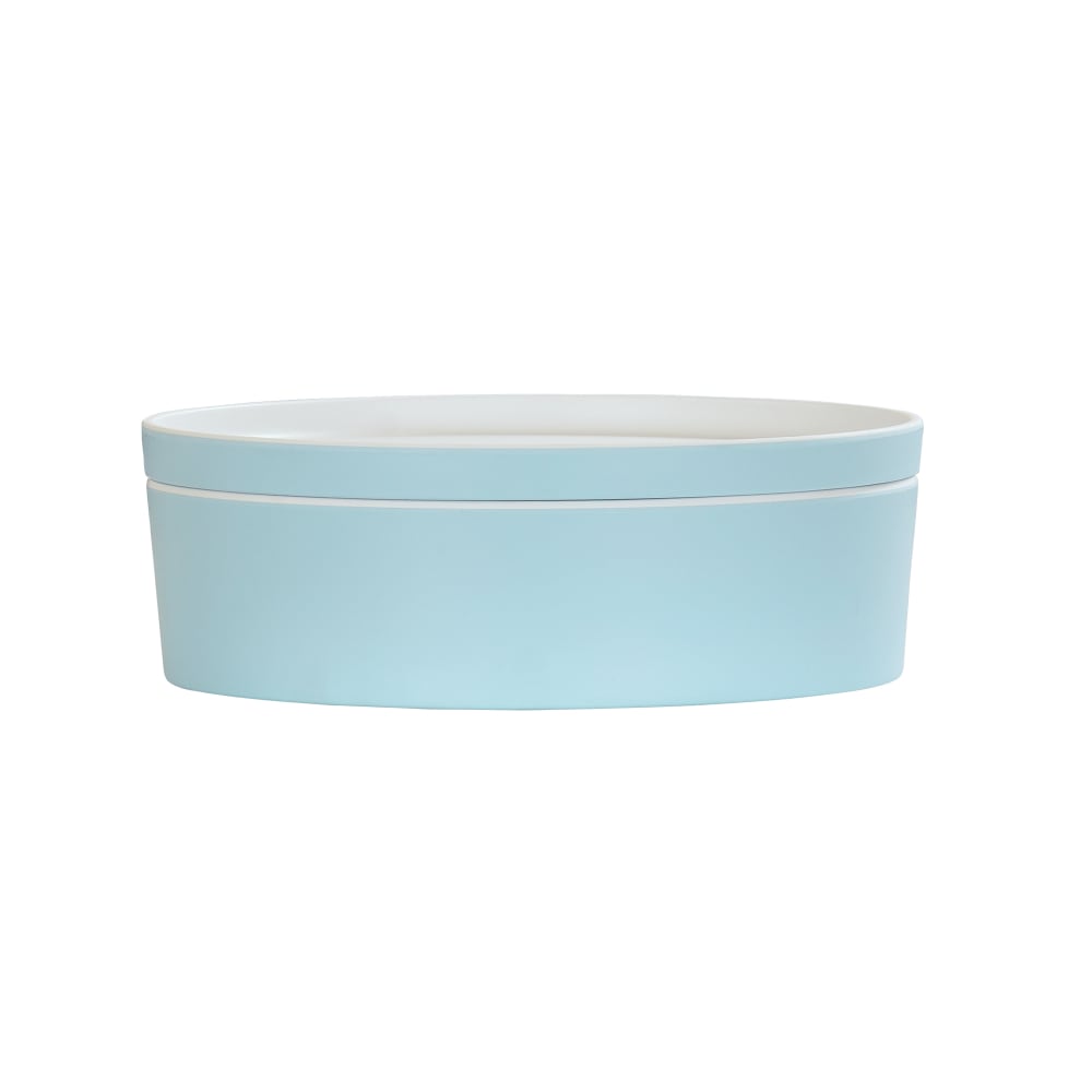 Cal-Mil 24126-9-127 Bento Box - 9" x 3", Melamine, Ocean Blue