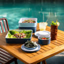 Cal-Mil 24128-7-111 Bento Box - 7" x 3", Melamine, Stone Blue thumbnail 4