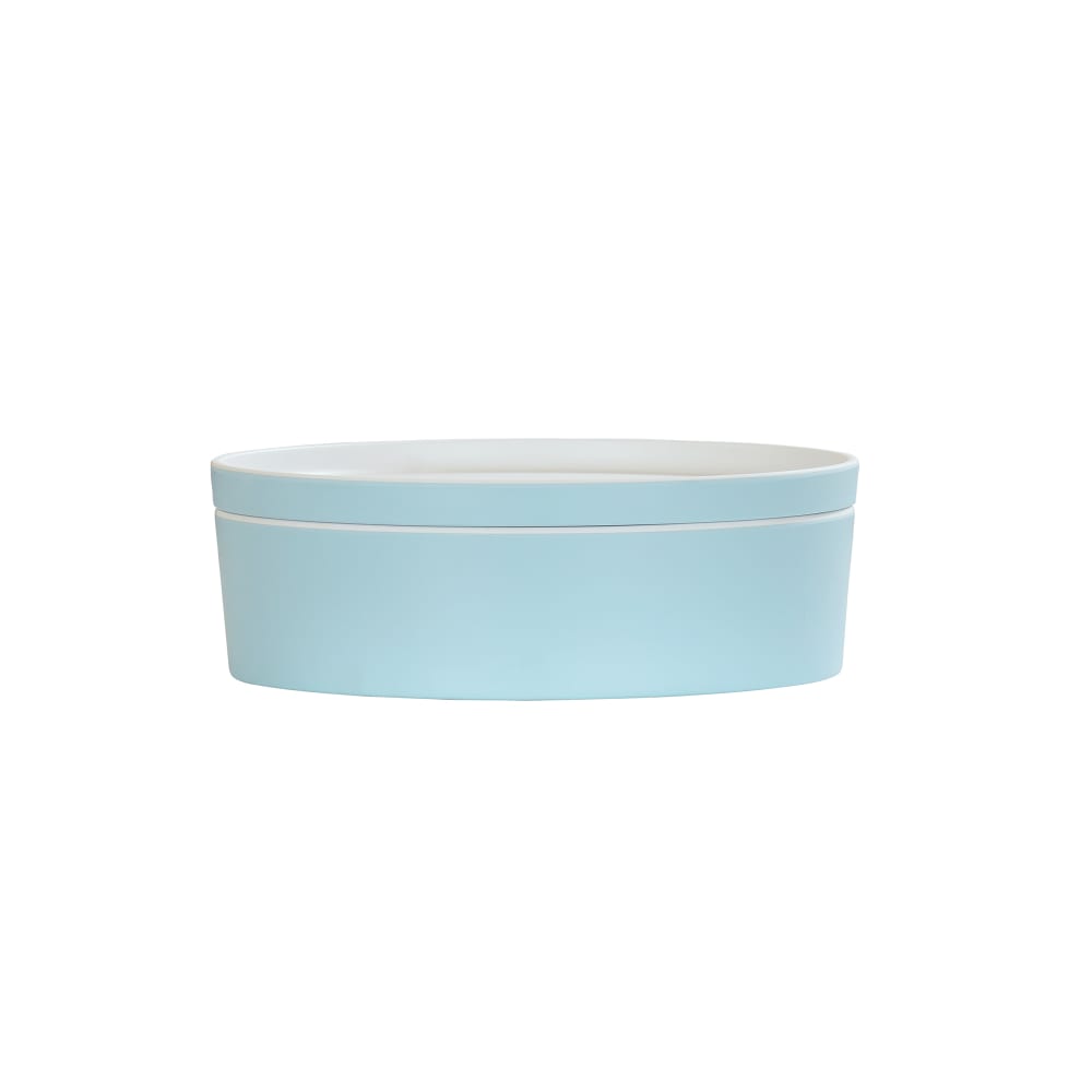 Cal-Mil 24128-7-127 Bento Box - 7" x 3", Melamine, Ocean Blue