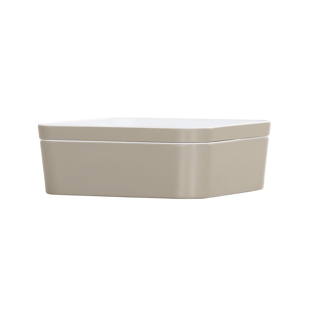 Cal-Mil 24130-8-102 Bento Box - 8 1/4" x 8 1/4" x 3", Melamine, Ash