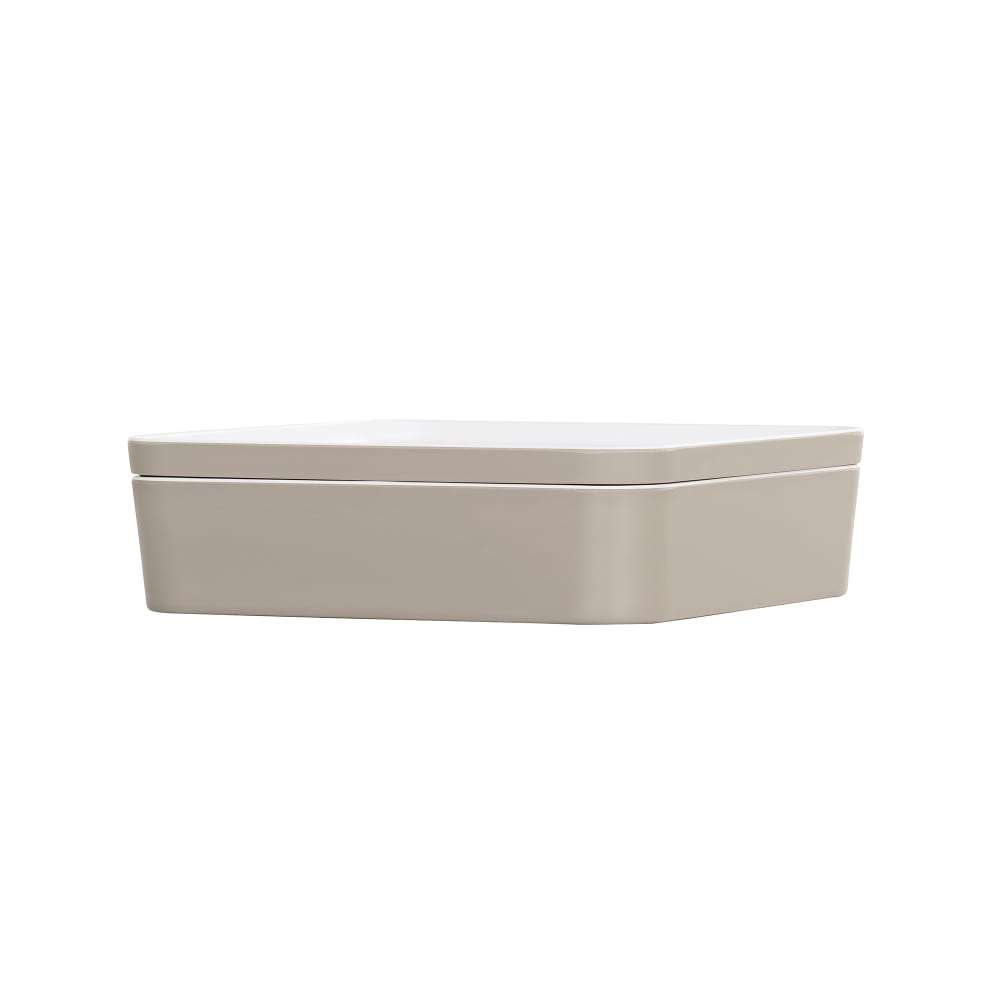 Cal-Mil 24131-10-102 Bento Box - 10 1/2" x 10 1/2" x 3", Melamine, Ash
