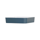Cal-Mil 24131-10-111 Bento Box - 10 1/2" x 10 1/2" x 3", Melamine, Stone Blue thumbnail 3