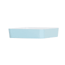 Cal-Mil 24131-10-127 Bento Box - 10 1/2" x 10 1/2" x 3", Melamine, Ocean Blue thumbnail 3