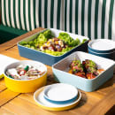 Cal-Mil 24131-10-127 Bento Box - 10 1/2" x 10 1/2" x 3", Melamine, Ocean Blue thumbnail 5