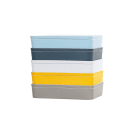 Cal-Mil 24132-1410-102 Bento Box - 14" x 10 1/2" x 3", Melamine, Ash thumbnail 4