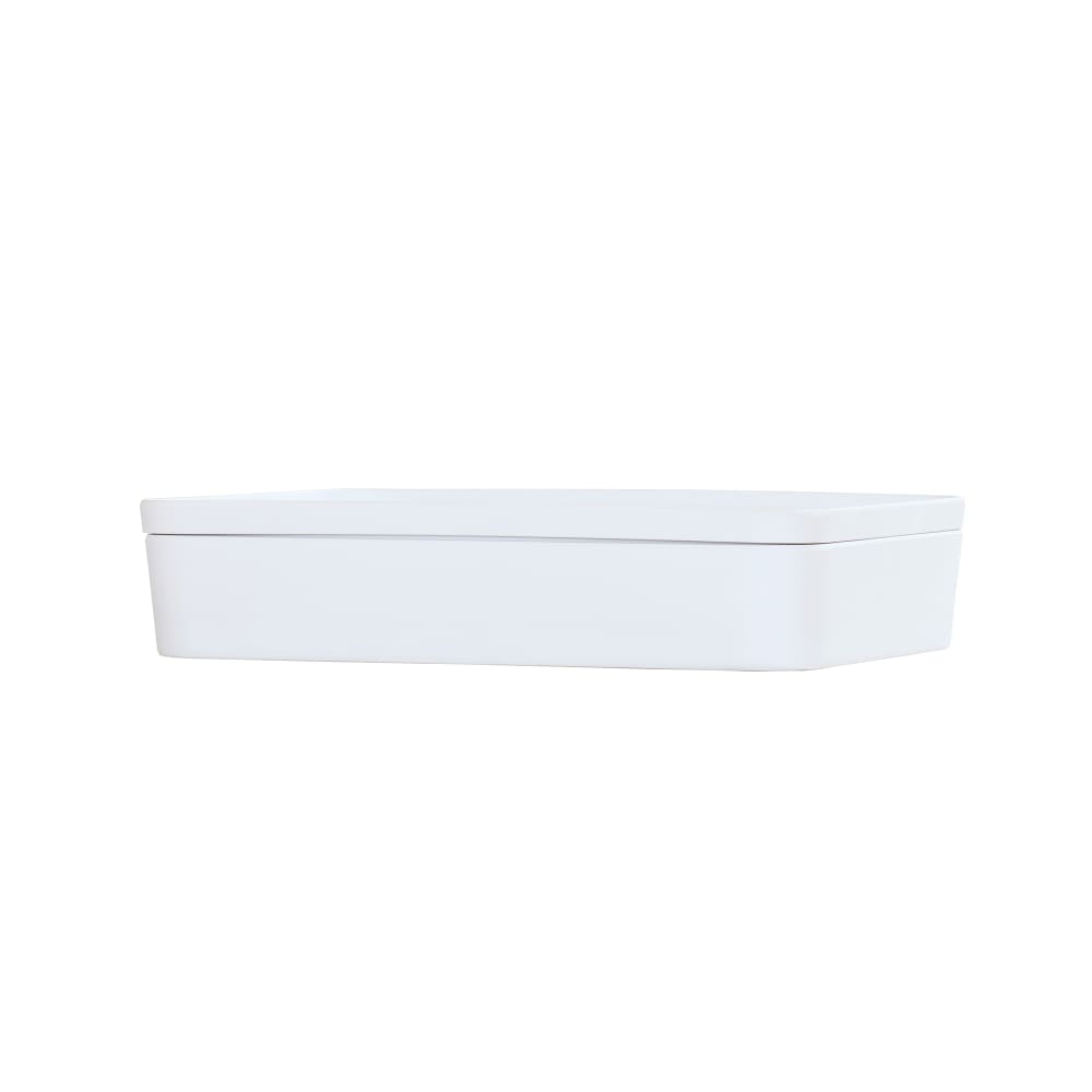 Cal-Mil 24132-1410-15 Bento Box - 14" x 10 1/2" x 3", Melamine, White