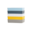 Cal-Mil 24132-1410-42 Bento Box - 14" x 10 1/2" x 3", Melamine, Sunshine Yellow thumbnail 4