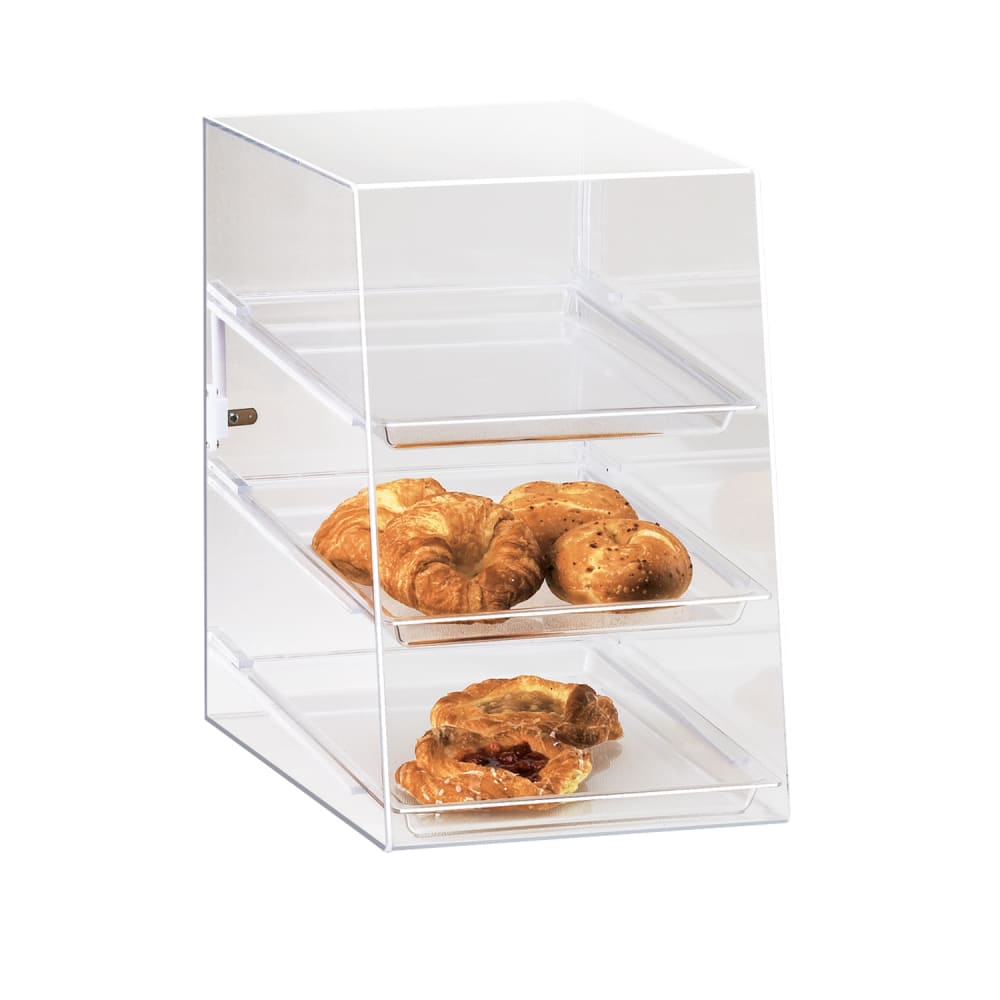 Cal-Mil 260 Countertop Display Case w/ Rear Door & (3) 10 x 14" Trays, Clear
